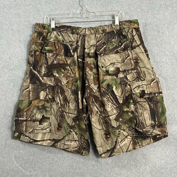 Vintage Red Head Realtree Hardwoods Camo Hunting Cargo Zip Off Shorts Size 2XL - Picture 2 of 13